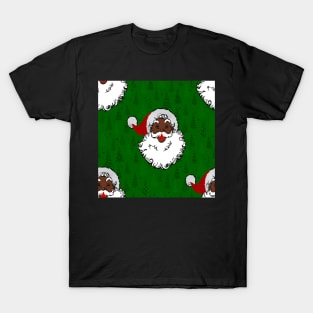 black santa claus christmas T-Shirt